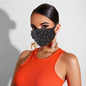 Bohemia New Design Bling Rhinestone Long Tassel Mask Face Mask Jewelry For Women Luxury Crystal Decoration Face Jewelry