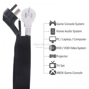 2Pc Flexible Cable Sleeve Wrap Cover Organizer Cable Management Sleeve Cord Management System for TV / Computer 50cm Dropship