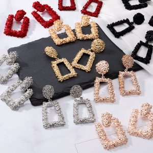 Fashion Statement Earrings Large Geometric Earrings For Women Hanging Dangle Earrings Drop Earrings  Modern Female Jewelry