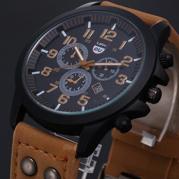 Vintage Classic Watch Men Watches Stainless Steel Waterproof Date Leather Strap Sport Quartz Army Relogio masculino reloj Vintage Classic Watch Men Watches Stainless Steel Waterproof Date Leather Strap Sport Quartz Army Relogio masculino reloj