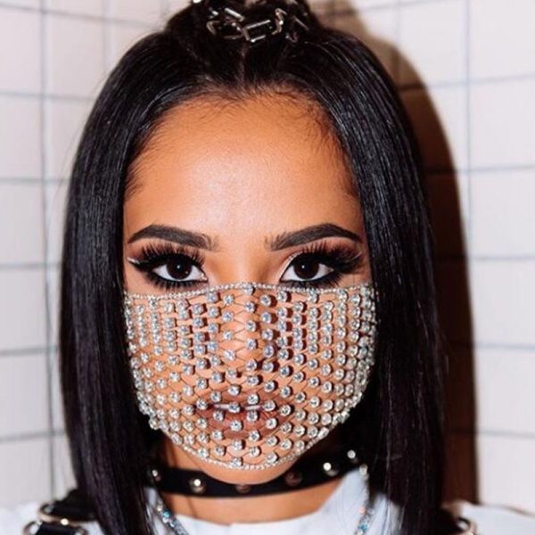 Stonefans Trendy Rhinestone Mouth Face Mask Virus for Women Personalise Decorative Face Mask Crystal Prom Party Jewelry Gift Stonefans Trendy Rhinestone Mouth Face Mask Virus for Women Personalise Decorative Face Mask Crystal Prom Party Jewelry Gift