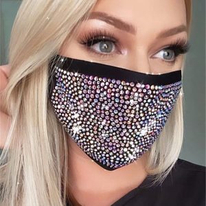 New Crystal Masquerade Face Mask for Female Vintage Party Accessories Mouth Mask Popular Party Nightclub Jewelry Gift