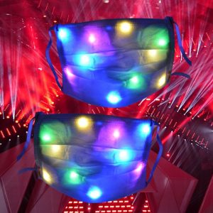 LED Rave Mask 10 Colors Luminous Light Cover Face Jewelry Music Party Christmas Halloween Light Up Mask Flashing