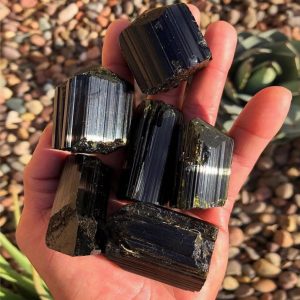 100% Raw Natural  Mineral Stone and Crystals Rose Quartz  Reiki Healing Collection Decoration Crystal Column Black Tourmaline