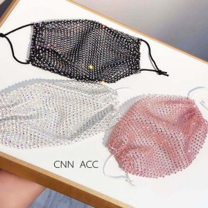 Reusable Crystal Masquerade Face Mask Sequin Masks for Women Bling Rhinestone Mask Halloween Costume Face Jewelry mascarillas