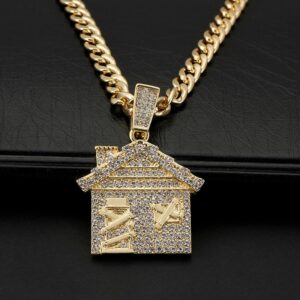 Cute-House-Shape-Pendant-Rhinestone-Choke-Cuban-Link-Necklace-Fashion-Hip-Hop-Necklace-Jewelry-Men-Women